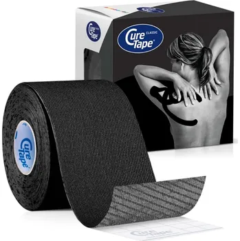 Zdravotnický materiál CureTape Classic 5 cm x 5 m kineziologický tejp černý