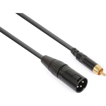 Audio kabel Power Dynamics CX132 kabel XLR (M) - RCA (M) 0,15m