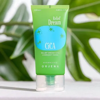 Pleťová maska ORJENA - Relief Dream Cica Overnight Mask - Zklidňující, noční maska s centellou - 100 ml