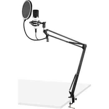 Mikrofon Vonyx CMS300W set studiového USB mikrofonu, bílý