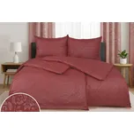 Povlečení DAMAŠEK mikro MAVA vínové