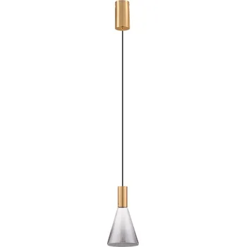 Nova Luce Kouřově šedé skleněné závěsné LED světlo Voi 16 cm