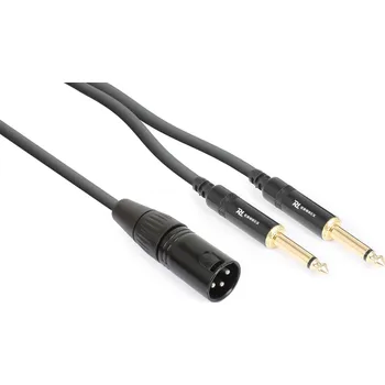Audio kabel Power Dynamics CX56-3 Cable XLR Male - 2X 6.3 Mono 3.0M