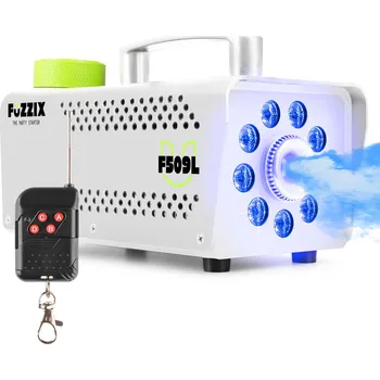 Světelný efekt Fuzzix F509LW Party smoke machine 9 LED RGB White Edition