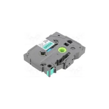 Pásek do tiskárny Páska 12mm 8m zelená Barva znaku černá laminovaná,s lepidlem