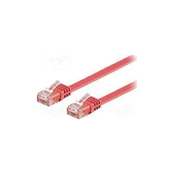 Síťový kabel Patch cord U/UTP 6 lanko Cu PVC červená Dél 2m 32AWG