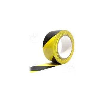 Lepicí páska Páska výstražná žlutočerná L 33m W 50mm samolepící Mat vinyl