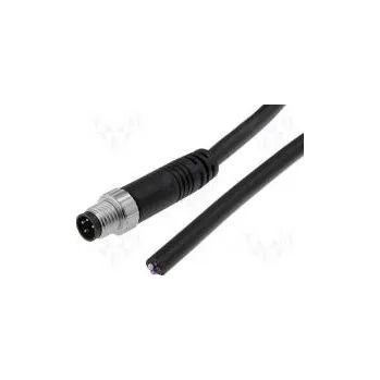 Elektrický konektor Konektor M8 2m vidlice PIN 4 přímý s vývodkou,s vodiči 3A