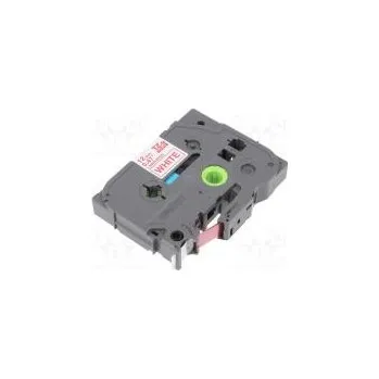 Pásek do tiskárny Páska 12mm 8m bilá Barva znaku červená laminovaná,s lepidlem