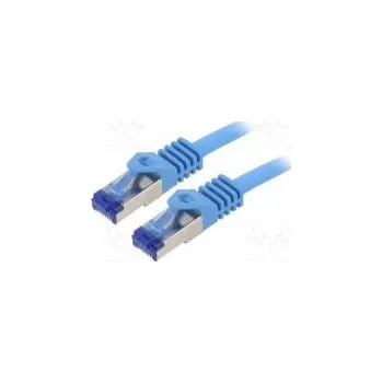Síťový kabel Patch cord S/FTP 6a lanko Cu LSZH modrá 1m 26AWG -20÷75°C