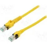 Patch cord S/FTP 6a lanko Cu PUR žlutá 7,5m 27AWG Žíly 8
