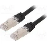 Patch cord S/FTP,TX6A™ 10Gig 6a lanko Cu LSZH černá Dél 5m