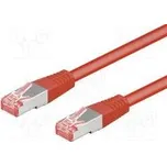 Patch cord S/FTP 6 lanko Cu LSZH červená 10m 28AWG