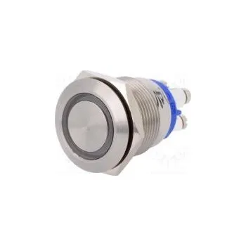 Switch Switch vandal resistant Pos 2 SPST-NO 0.05A/24VDC IP66 blue