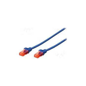 Síťový kabel Patch cord U/UTP 6 lanko Cu LSZH modrá 0,25m 26AWG