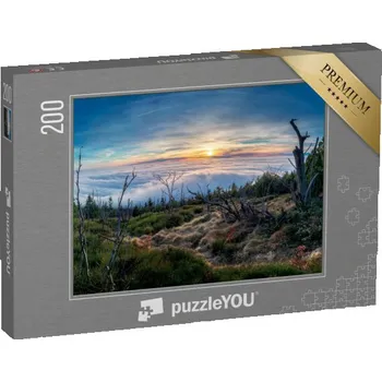 Puzzle puzzle 200 dílků „Východ slunce Ještěd, Česká republika“