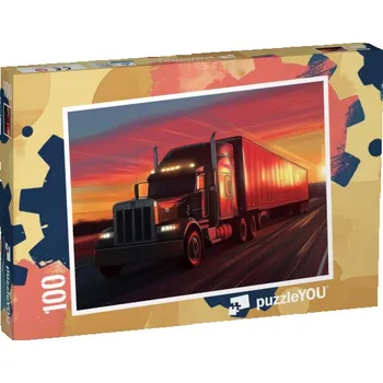 Puzzle puzzle 100 dílků „Dobrodružství v kamionu“