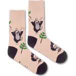 Ponožky pro dospělé Krtek varianta: hnědé, Velikosti dospělé: L (43-46)