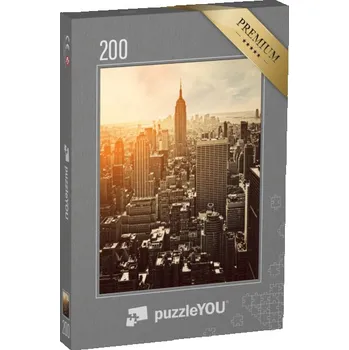 Puzzle puzzle 200 dílků „Západ slunce na Manhattanu, New York, USA“