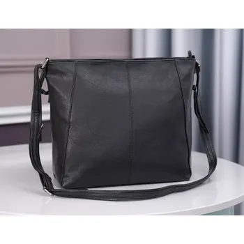 Kabelka Elegantní dámská velká černá shopper kabelka