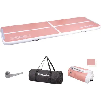 Žíněnka inSPORTline Airtrack Airstunt 400x100x10 cm korálová růžová