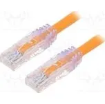 Patch cord TX6A™ 10Gig,U/UTP 6a drát Cu PVC oranžová Dél 3m