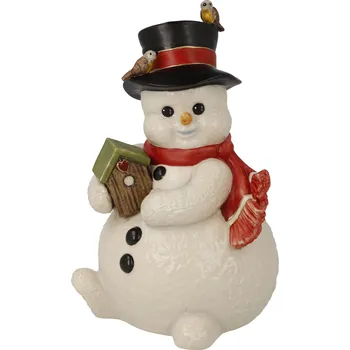 Vánoční dekorace Figurka sněhuláka – stěhování do zimního úkrytu, Goebel