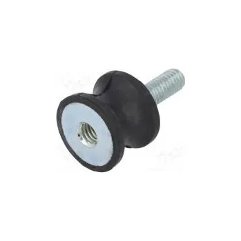 Tlumič chvění M6 Ø 20mm pryž Dl 15mm Dél.závitu 18mm H 6mm