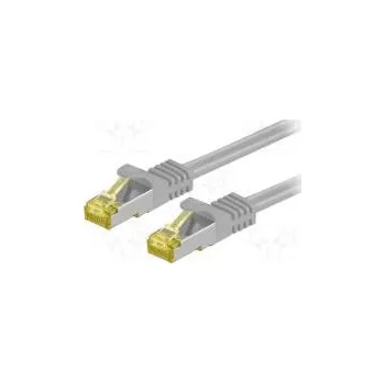 Síťový kabel Patch cord S/FTP 6a lanko Cu LSZH šedá 1,5m 26AWG