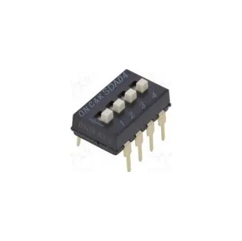 Síťový prvek Přepínač DIP-SWITCH Počet sekcí 4 ON-OFF 0,025A/24VDC pol 4