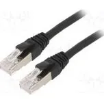 Patch cord ETHERLINE® Cat.6a,S/FTP 6a lanko Cu LSZH černá