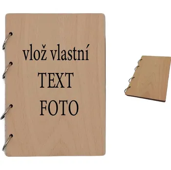 Zápisník art-wood.cz Dřevěný zápisník - s vlastním textem nebo motivem Druh papíru: Bez linek