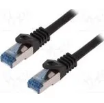 Patch cord S/FTP 6a lanko Cu LSZH černá 15m 26AWG