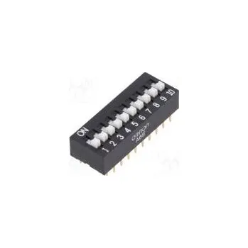 Switch Přepínač DIP-SWITCH Počet sekcí 10 ON-OFF 0,025A/24VDC pol 2
