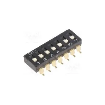vypínač Přepínač DIP-SWITCH Počet sekcí 7 ON-OFF 0,025A/24VDC pol 2