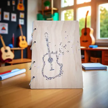 Zápisník art-wood.cz Dřevěný zápisník - melodie myšlenek