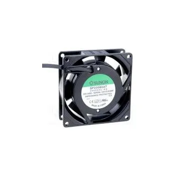 Průmyslový ventilátor Ventilátor AC axiální 230VAC 80x80x25mm 28,9(±5%)m3/h 29dBA