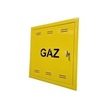 Revizní dvířka Revizní dvířka na plyn 400x400 Žluté (RAL1021) vypáleno GAZ na dveřích