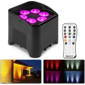 Osvětlovací technika BeamZ BBP96S Battery Uplight Par 6X12W WDMX