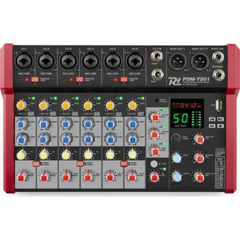 Reprobox Power Dynamics PDM-Y801 music mixer 8ch BT/MP3