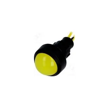 LED páska Kontrolka LED vypouklá 230VAC Otv Ø13mm IP20 vodiče 300mm