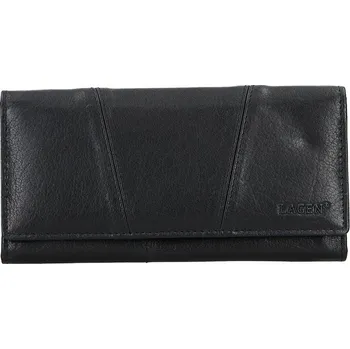Peněženka Lagen dámská peněženka kožená PWL-388 - černá - BLK + doprava zdarma