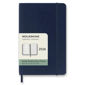 Diář Diář Moleskine 2026 - měkké desky, S, týdenní, modrý