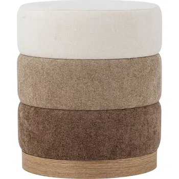 Taburet Bloomingville Hnědý čalouněný taburet Bilbao 40 cm