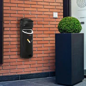 Vinotéka G.Gastro Outdoor Wall-Mounted Cigarette Bin Ashtray – Stainless Steel - Weatherproof - 52 cm Height