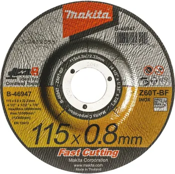 Řezný kotouč MAKITA Kotouč řezný nerez 115x0.8x22mm