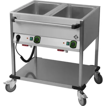 Sporák Vodní lázeň pojízdná elektrická GN 2-1/1 ovládání na delší stran