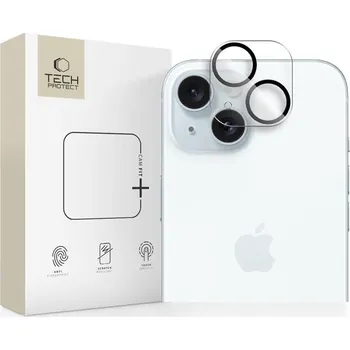 Náhradní díl pro mobilní telefon Ochranné sklo zadní kamery Tech-Protect Cam Fit+ iPhone 14 / 14 Plus / 15 / 15 Plus Čiré