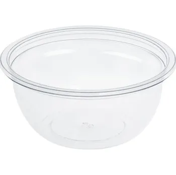 Jednorázové nádobí Miska rPET DeliGreen 375ml 12oz 129mm, transparentní - 504 ks