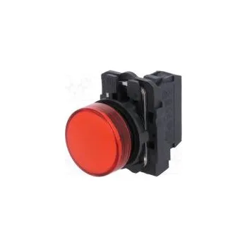 vypínač Kontrolka 22mm Podsv ZBVB plochá IP66 Barva červená 24VAC